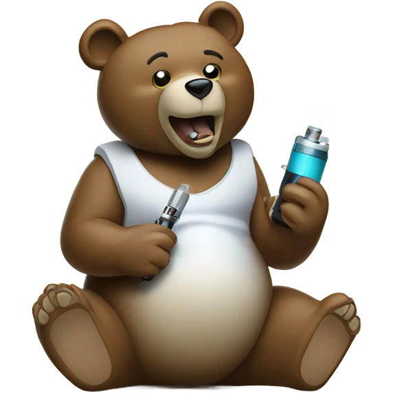 make me a bear with a vape emoji