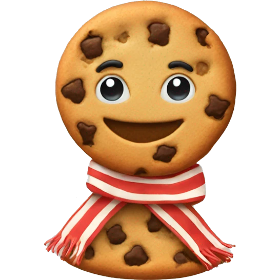 Cookie with scarfs  emoji