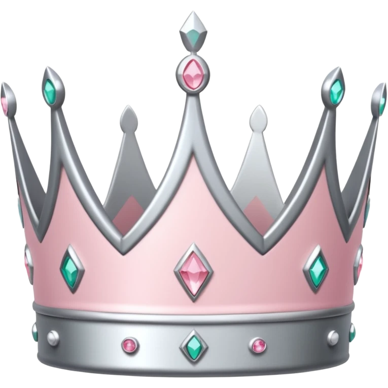 light pink and silver simple crown emoji