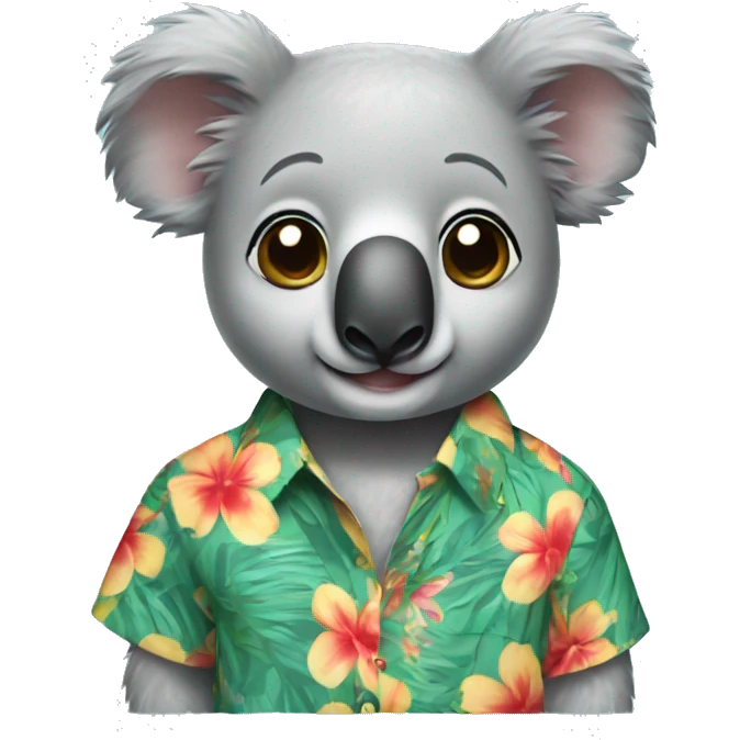 Koala with a Hawaiian shirt  emoji