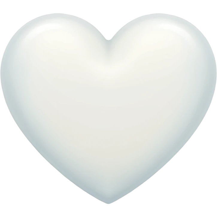 white heart with a soft glow emoji