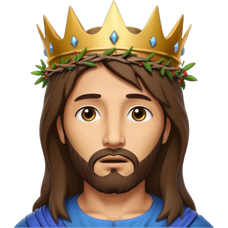 Jesus with a crown emoji