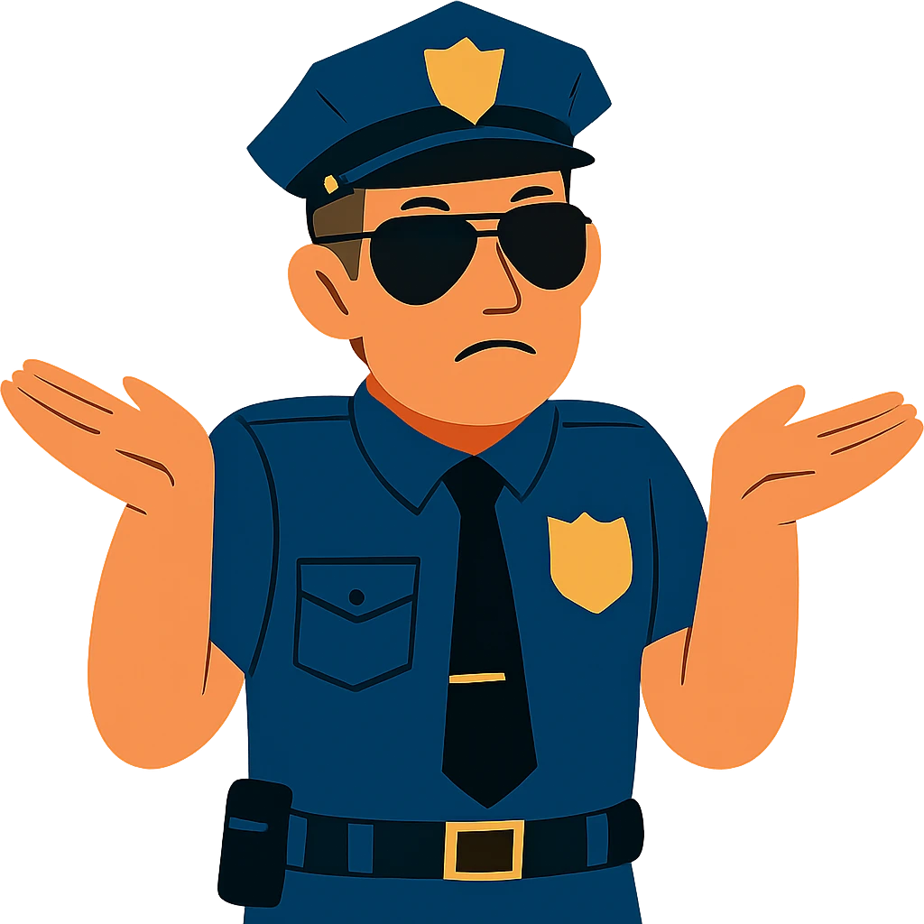 Add sunglasses to the police officer, keep the same style, no background. emoji