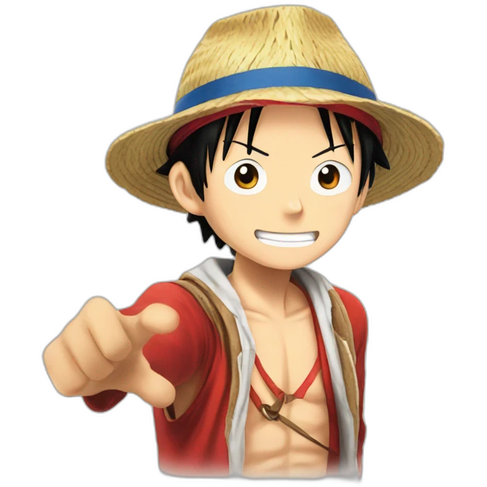 luffy from live action meeting luffy from anime emoji