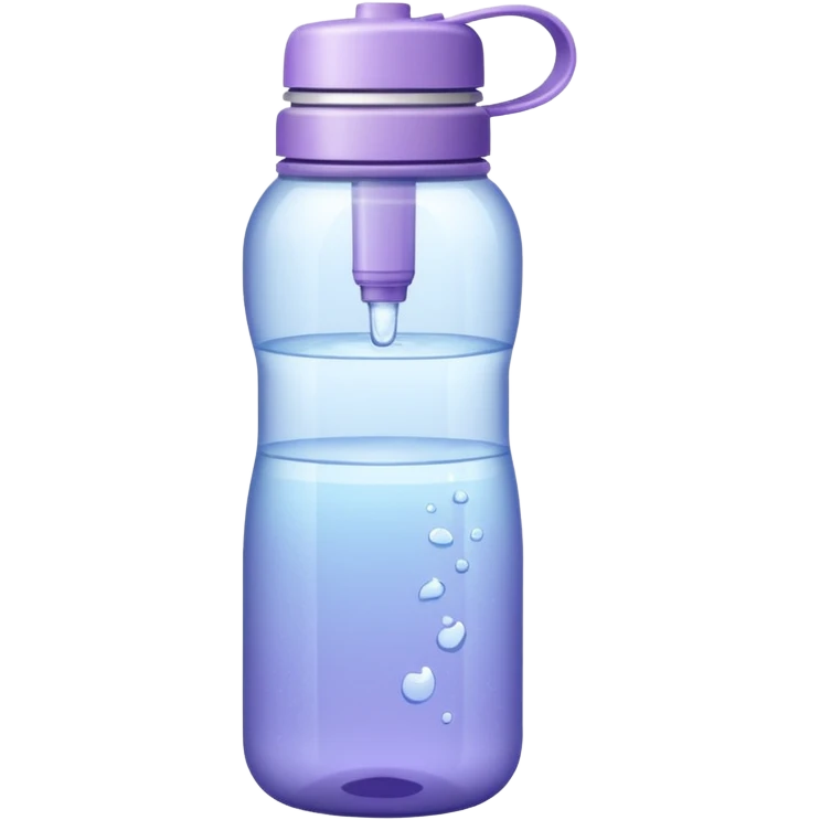Light purple mug water bottle  emoji