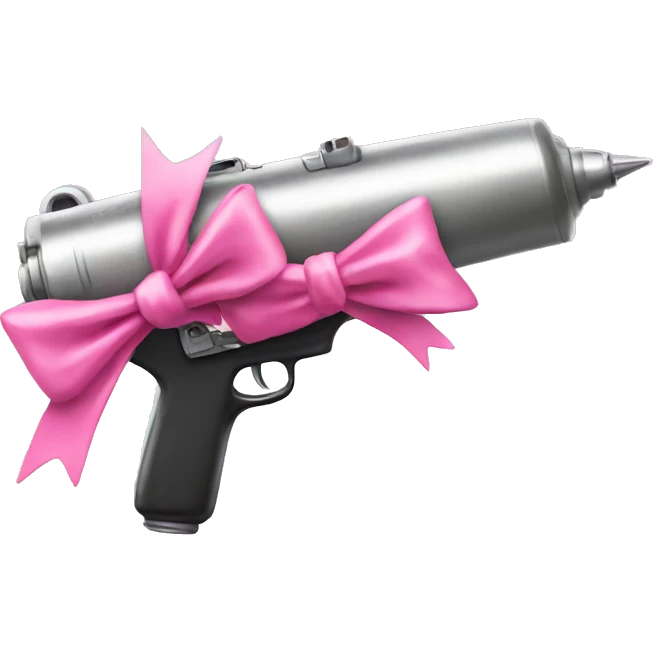 ray gun with pink bow  emoji