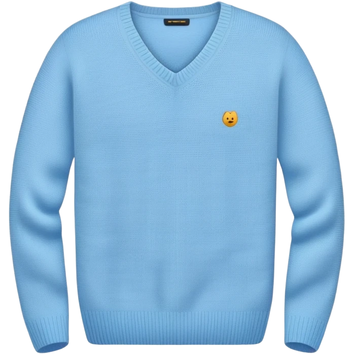 light blue V-neck sweater emoji