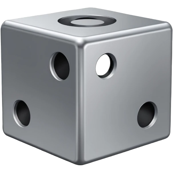 ASML semiconductor equipment，Silver gray, simple style，cube-shaped outfit emoji
