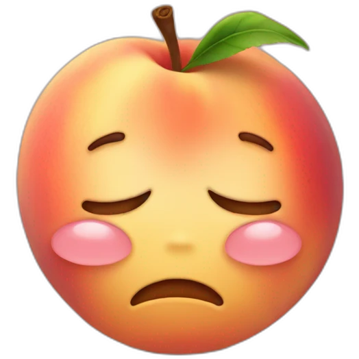 peach, crying emoji