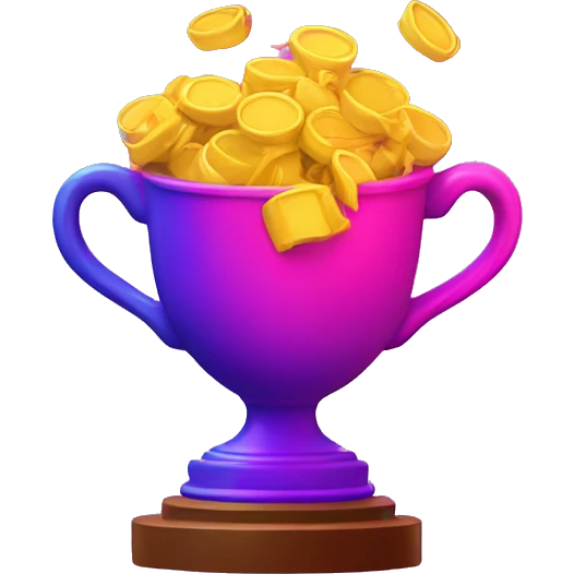 win cup neon emoji