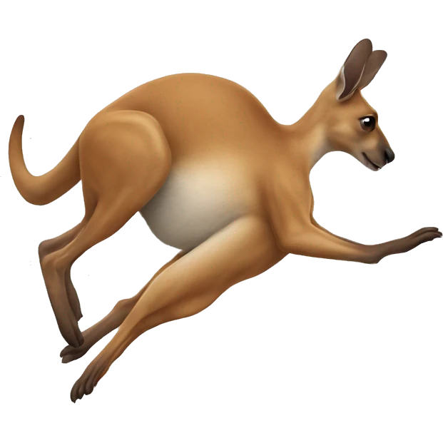 kangaroo jumping on dog emoji