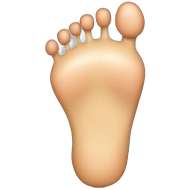 foot shaped face emoji