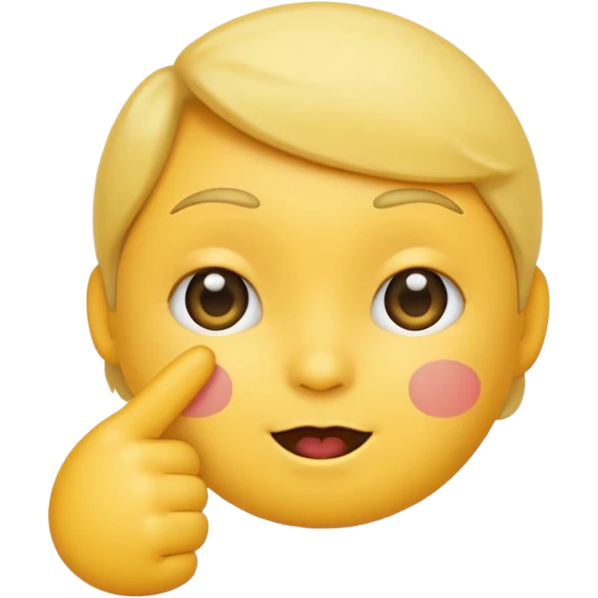 Shy emoji pointing fingers emoji
