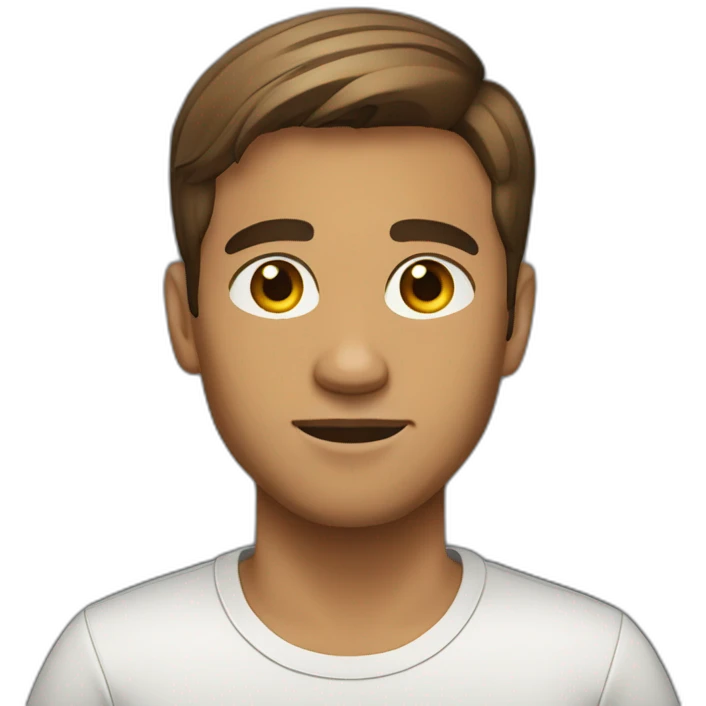 young man - tan skin - light beard - short brown hair - with laptop emoji
