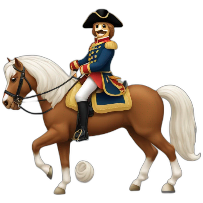 Cavalier sur un cheval emoji