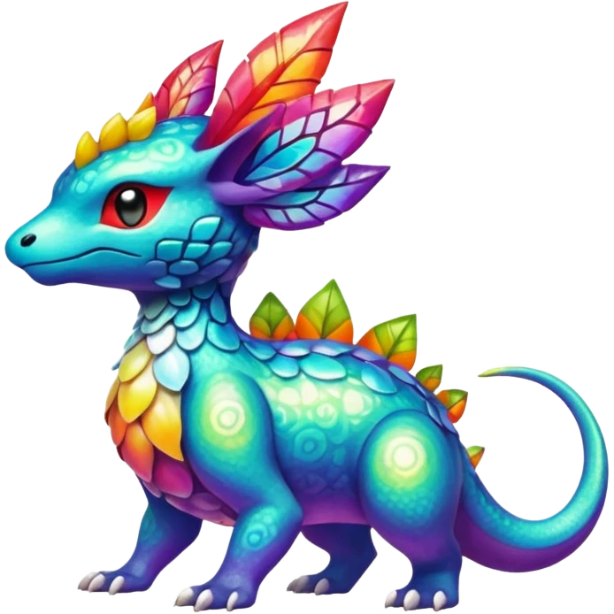 Elemental magical colorful exotic Pokémon-Fakémon-creature emoji