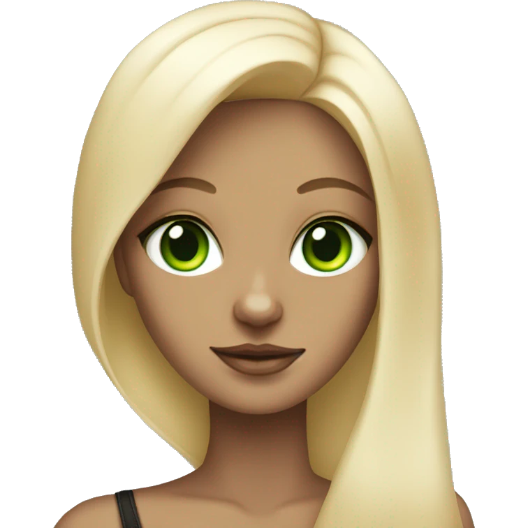 Blonde girl with sphynx cat with green eyes emoji