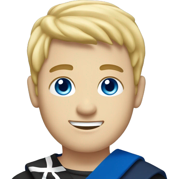 Male with blonde hair and blue eyes waving hand smiling with a Scotland flag 🏴󠁧󠁢󠁳󠁣󠁴󠁿  emoji