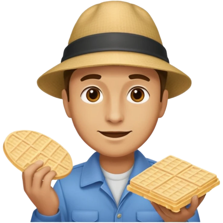 A mam delivering wafers fast emoji