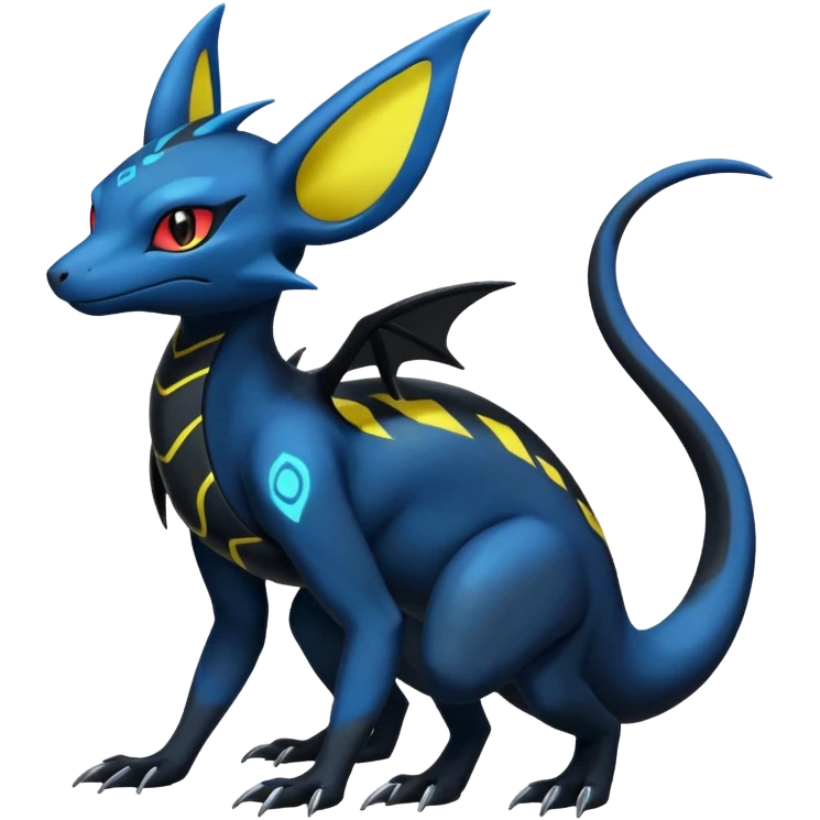 Shiny Salandit-Noivern-Umbreon-Hybrid (Full body) emoji