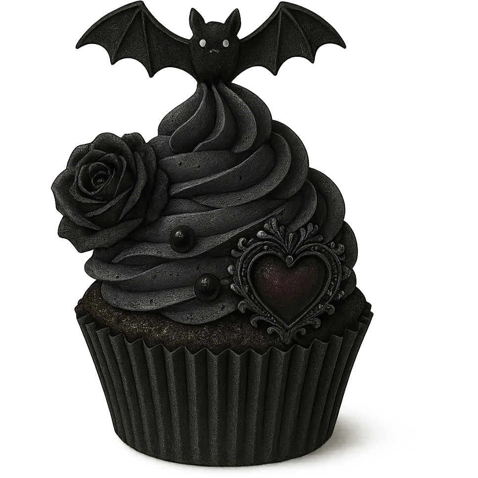 gothic cupcake emoji