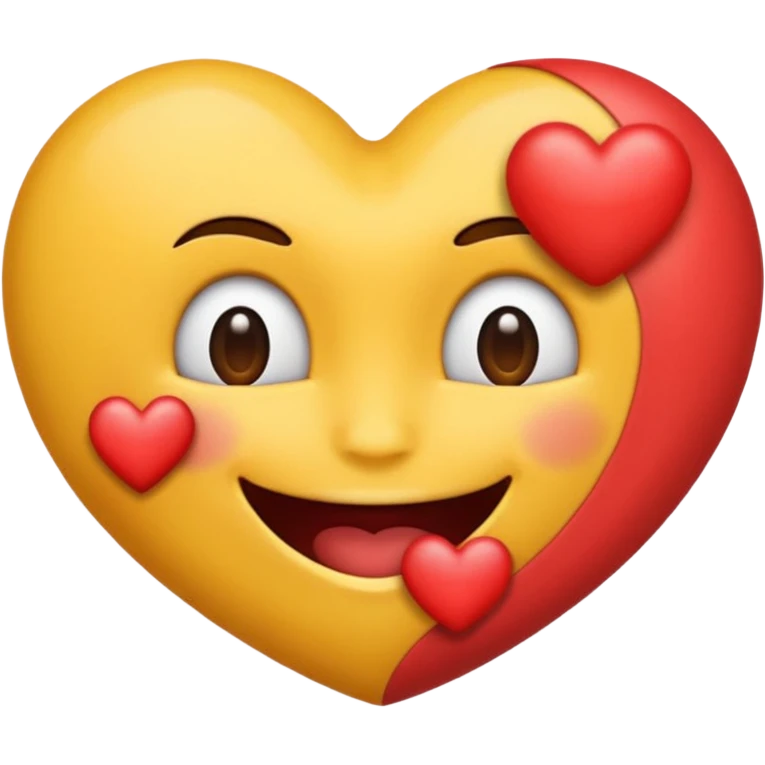 creame un emoji de una carita titando un beso de corazon hacia adelante emoji