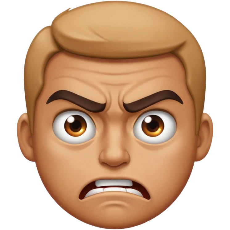 Angry disappointed face  emoji