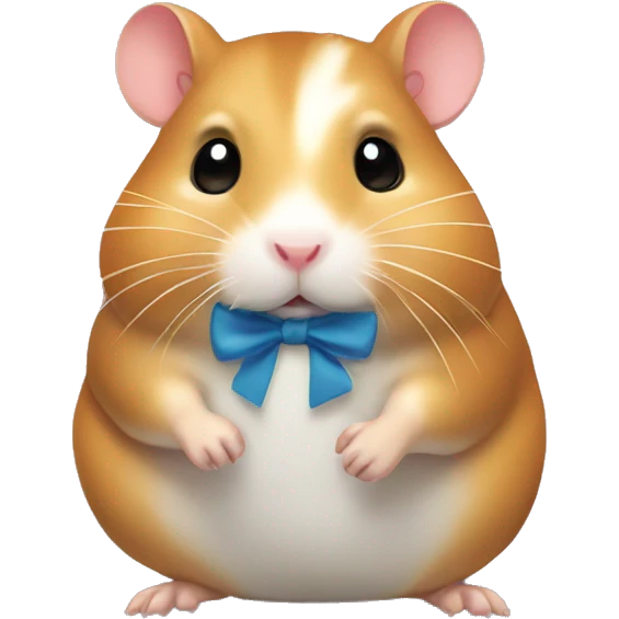 Hamster with bow emoji