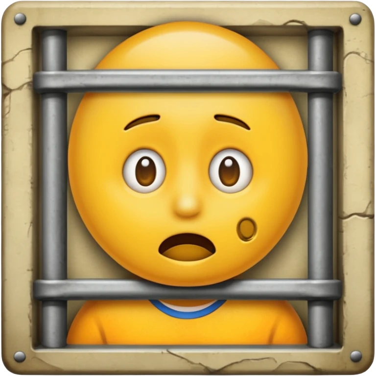 staunendes Emoji im Gefängnis emoji