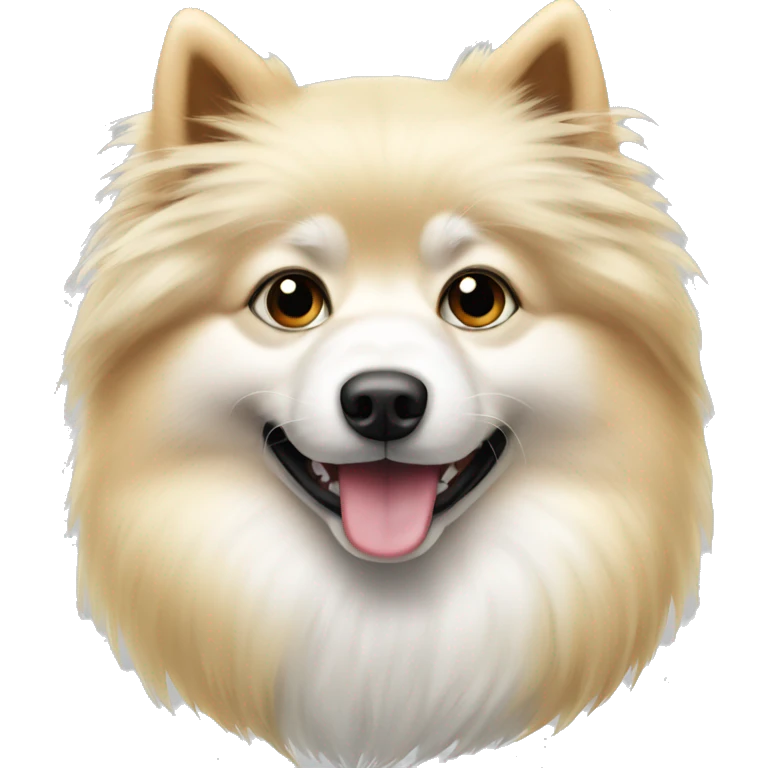 White and blonde spots spitz emoji