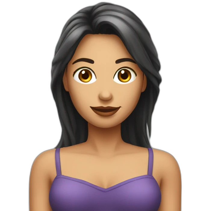 Femme de 20 ans sexy avec corps vue en entier emoji