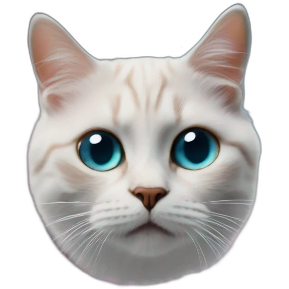 beautiful realistic nebula in outer space behind small cat face emoji