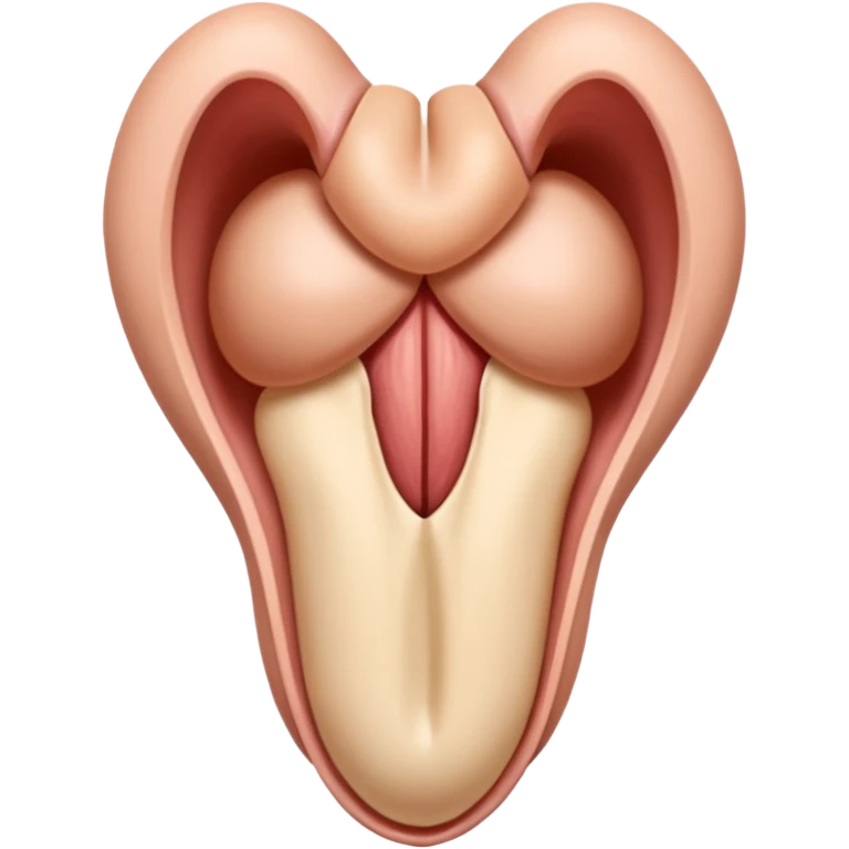 An anatomically correct vagina emoji