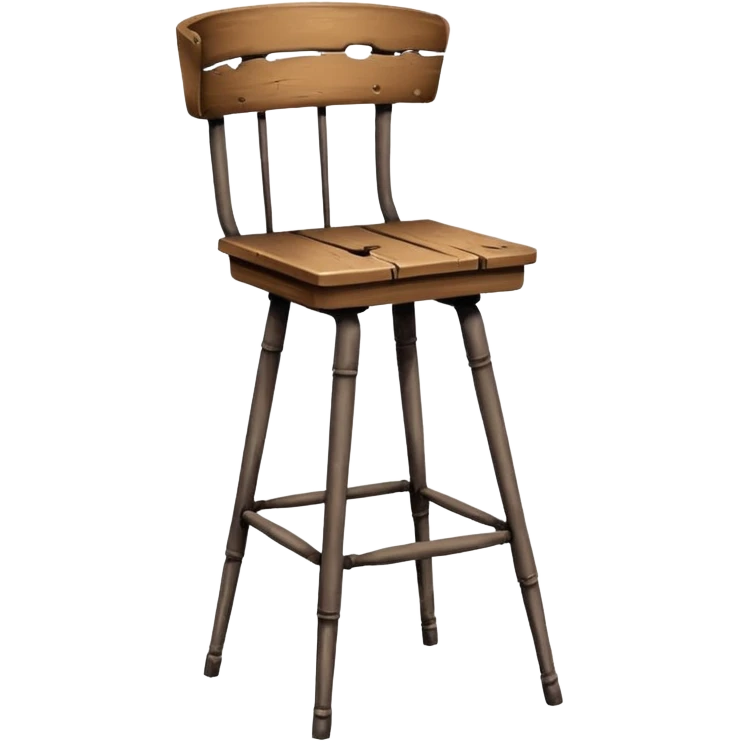 Broken antique bar stool emoji