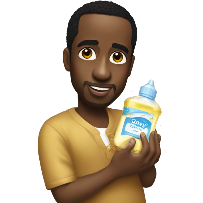 P diddy holding baby oil emoji