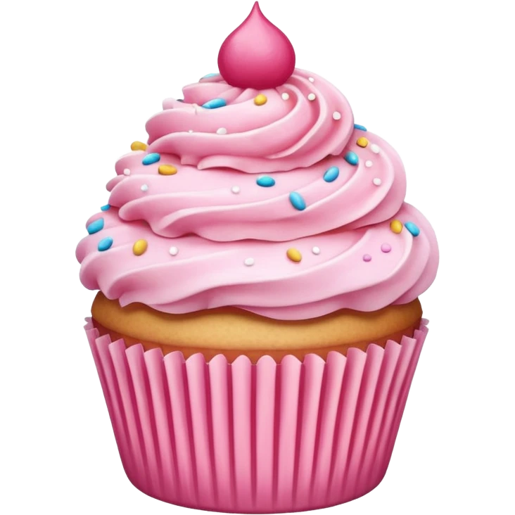 Cupcake with pink icing emoji