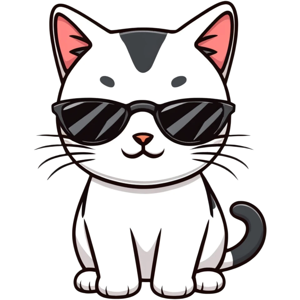 Cat with sunglasses emoji