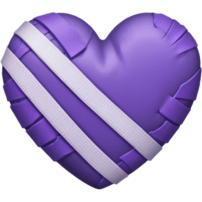 Corazón morado con vendas  emoji