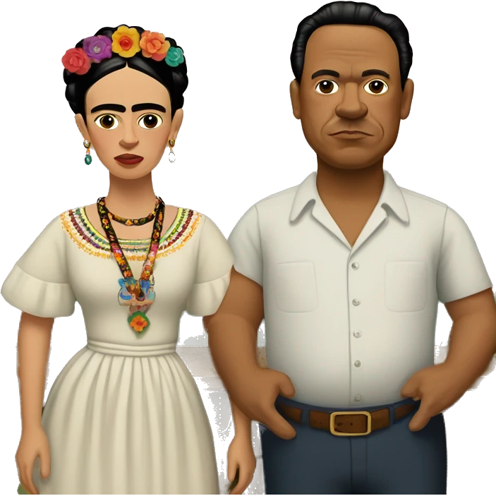 Frida khalo y Diego rivera emoji