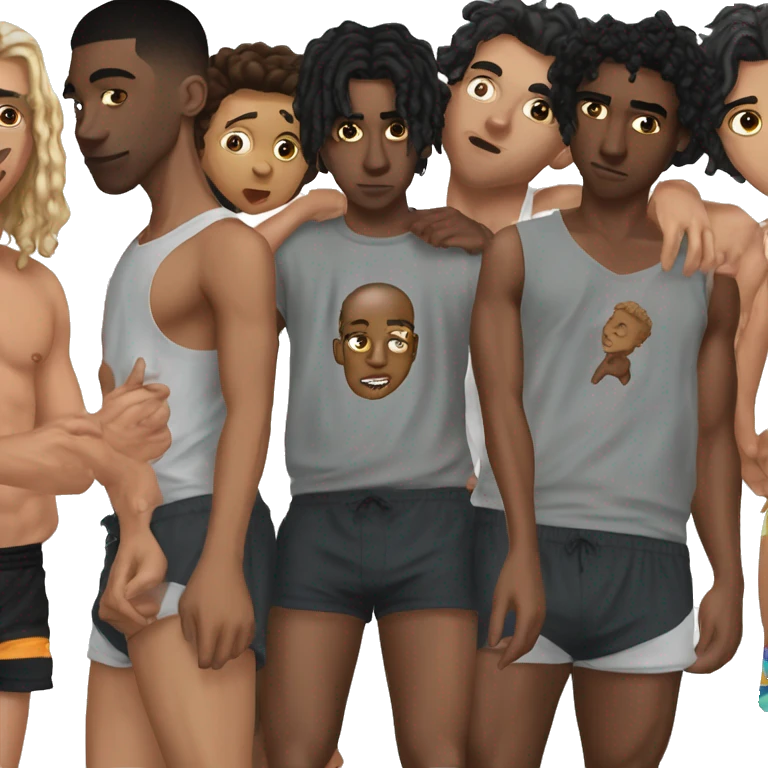 destroy lonely and carti kissing with swimshorts emoji