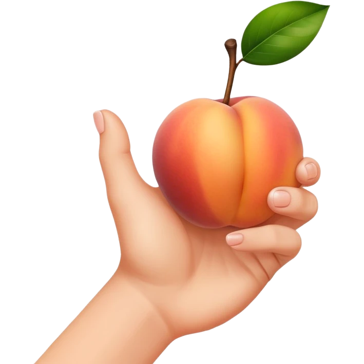 Une pêche avec deux doigt a l’intérieur  emoji