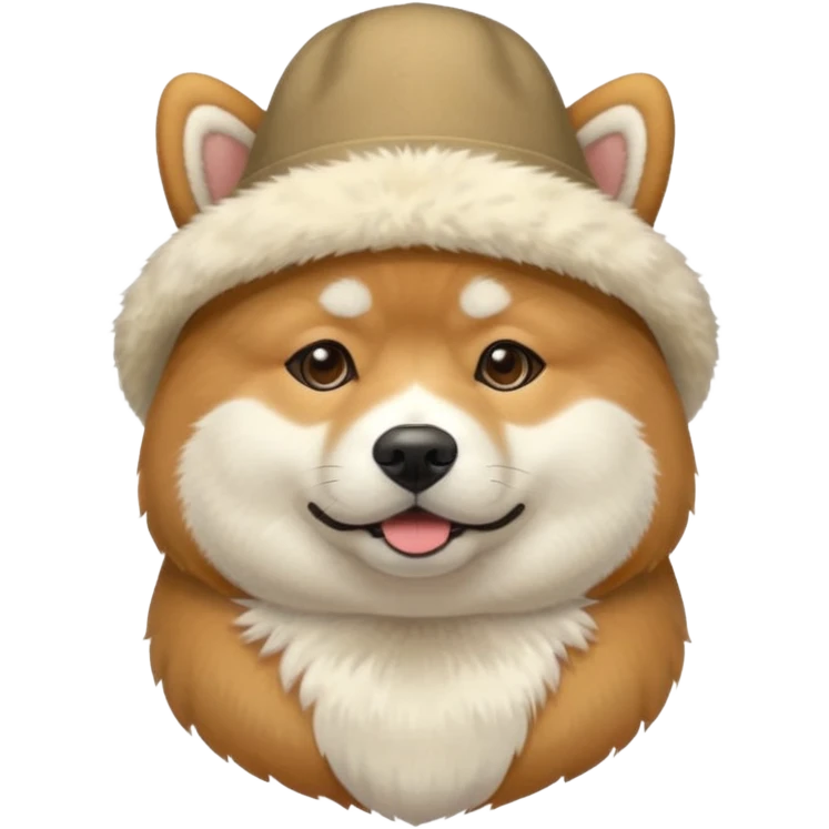 akita inu dog wearing a hat emoji