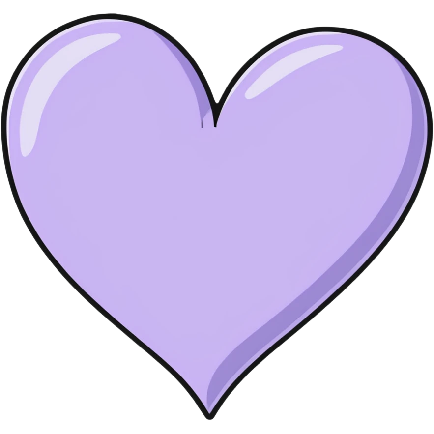 lilac pastel heart emoji