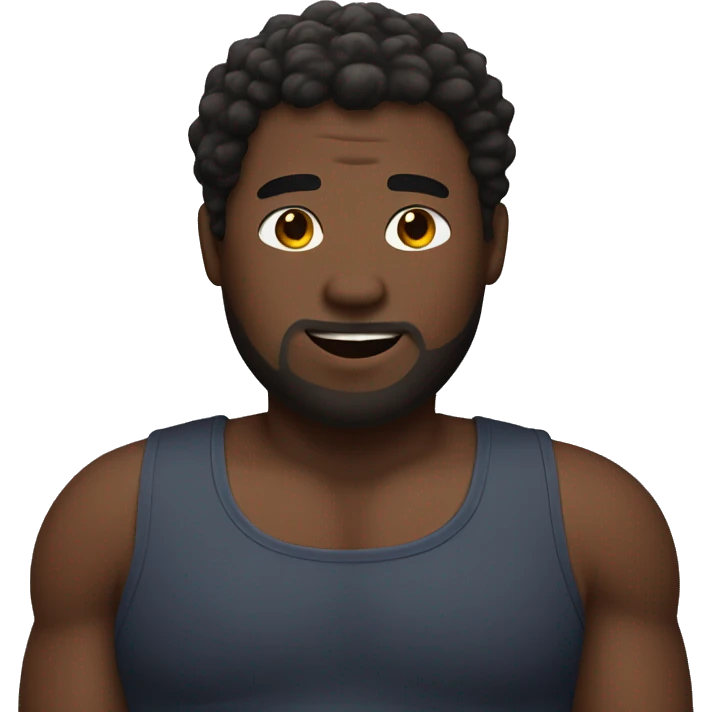 Fat black man with hairy arm pits emoji