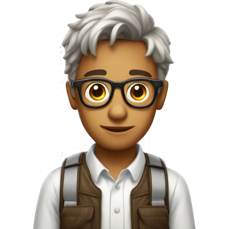 A nerd boy with spectacles drinking Diet Coke emoji