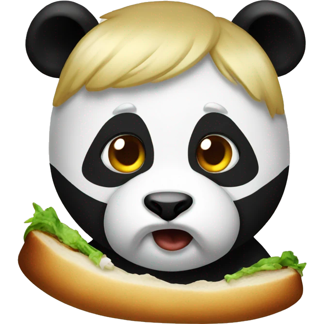 Trump eating panda emoji