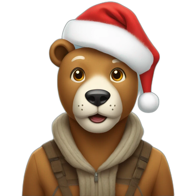 Ours qui fête Noël  emoji