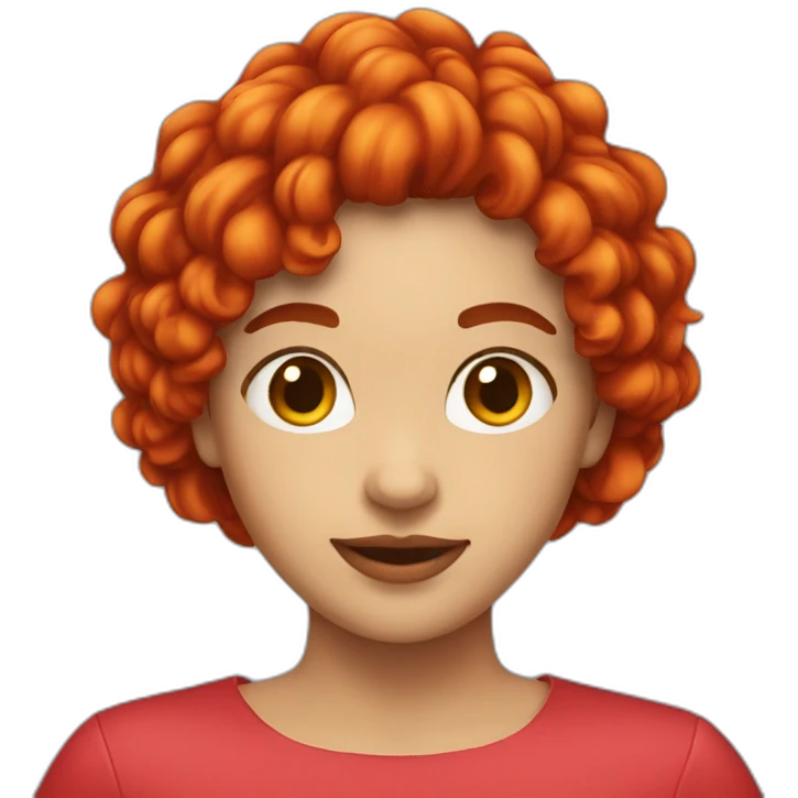 Fille cheveux rouge emoji