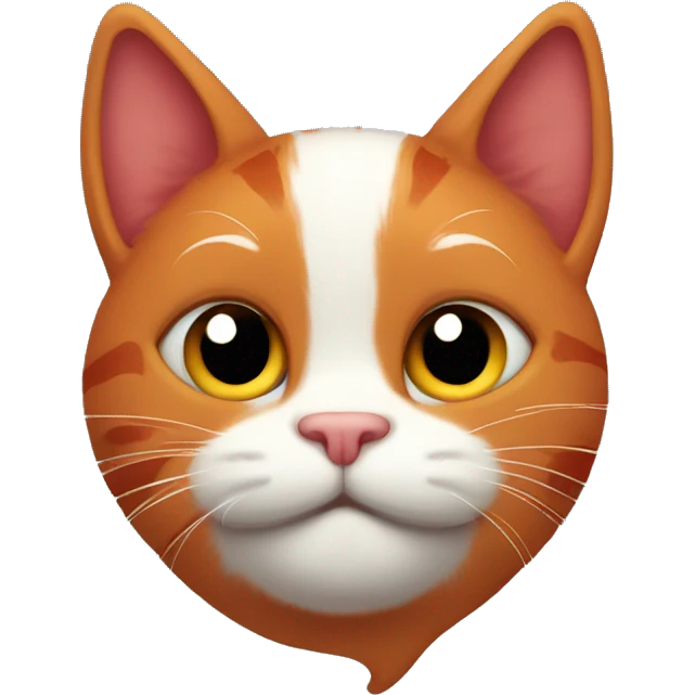 Red Cat with wisp pattern and 1 chipped ear emoji