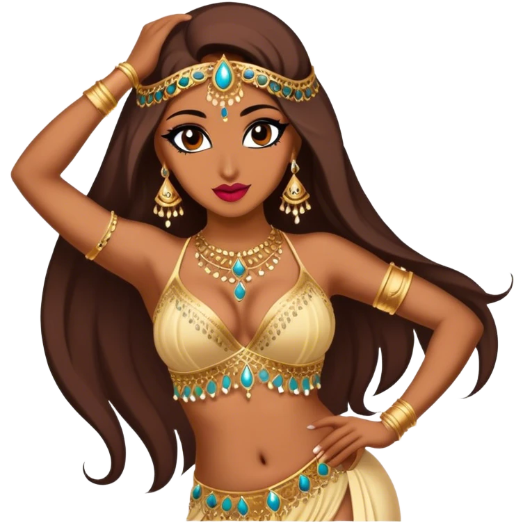 Belly dancer wihth makeup on  emoji